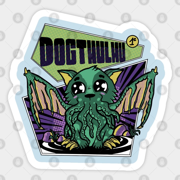 DOGTHULHU JAPANEESE MONSTER HALLOWEEN Sticker by Safdesignx